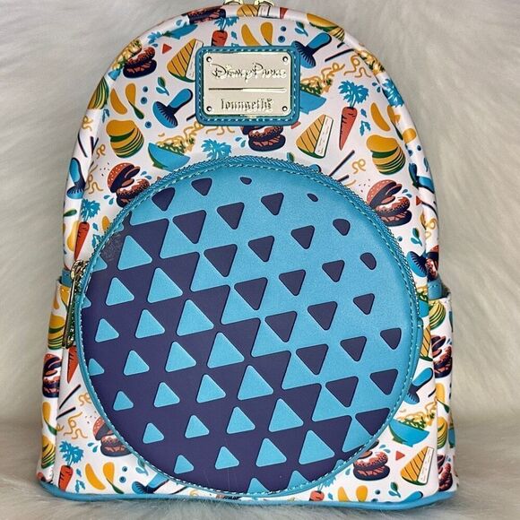 NEW EPCOT Food & Wine Festival 2023 Mini Backpack Disney Loungefly NWT AOP #5 - Picture 2 of 9